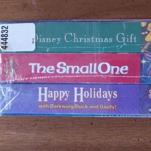 Disney VHS 3pk SEALED (1996) Small One, Disney Christmas Gift, Happy Holidays